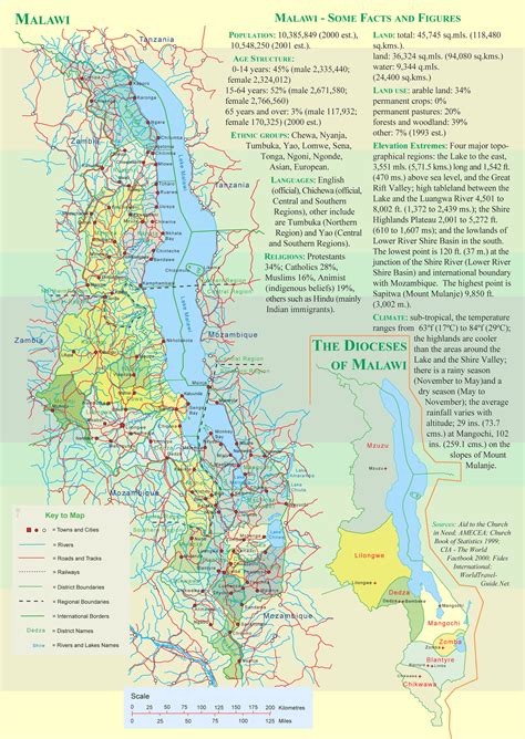 Malawi Catholic Dioceses detailed map. Detailed map Malawi Catholic ...