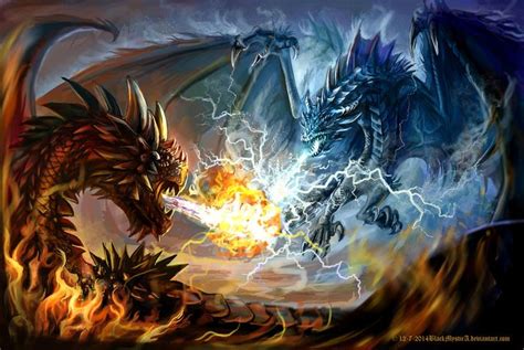 Steam Community :: :: Fire & Ice | Cross paintings, Dragon fight ...