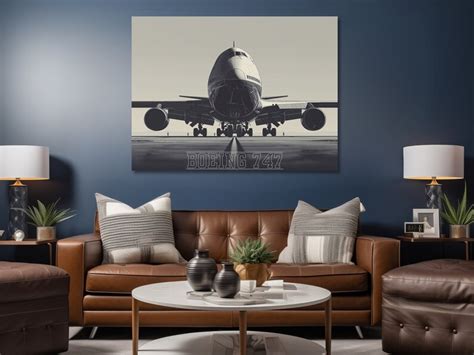 Boeing 747 Poster DIGITAL Wall Decor Aviation Art Boeing Poster Airliner Decor Perfect Gift for ...