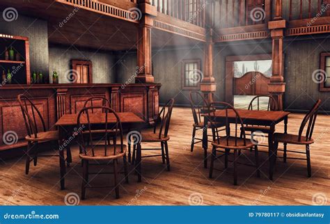 Wooden Wild West saloon stock illustration. Illustration of west - 79780117