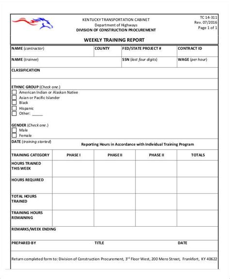 Training Report Template Format (3) - TEMPLATES EXAMPLE | TEMPLATES ...