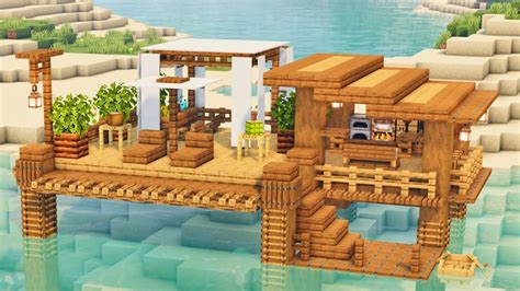 Minecraft 4K | How to Build a Beach Hut - YouTube