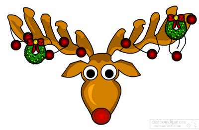 Christmas Animated Clipart: reindeer-with-lights-animated-gif