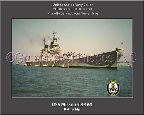 USS Missouri BB 63 : Personalized Navy Ship Photo ⋆ Personalized US ...