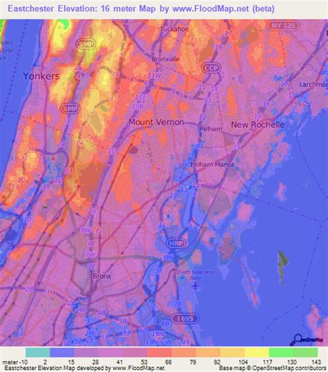 Elevation of Eastchester,US Elevation Map, Topography, Contour