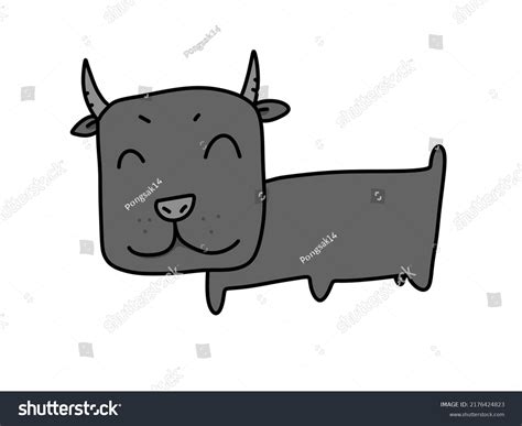 Cute Buffalo Cartoon On White Background Stock Illustration 2176424823 ...