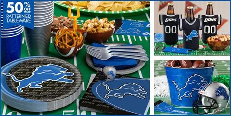 NFL Detroit Lions Party Supplies- Party City | Lion birthday party ...