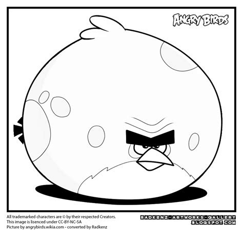 Radkenz Artworks Gallery: Angry birds coloring page - Terrence