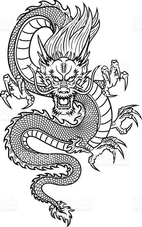 Traditional Asian Dragon. This is vector illustration ideal for a ...