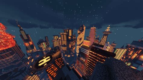 Cyberpunk 2077 Minecraft map + Sildurs Vibrant Shaders Extreme : r/Optifine