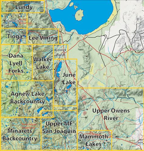 Image maps for Eastern Sierra Flyfishing Locations