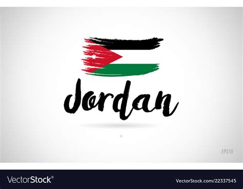 Jordan country flag concept with grunge design Vector Image