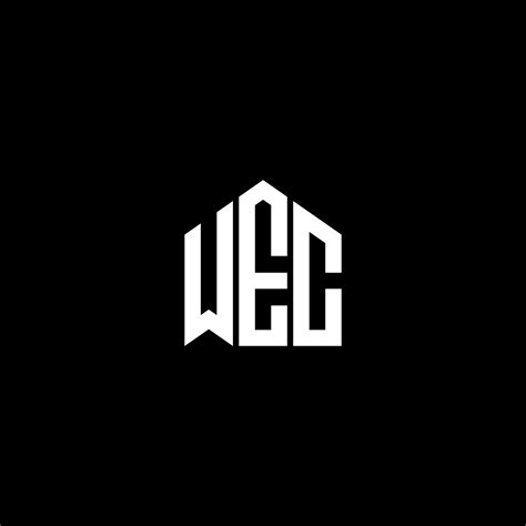 WEC letter logo design on BLACK background. WEC creative initials ...