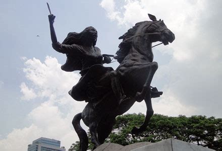 Equestrian statue of Gabriela Silang in Manila Philipinnes