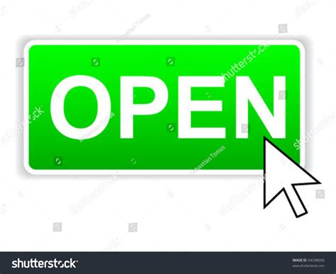 Open Button Stock Vector Illustration 54338050 : Shutterstock