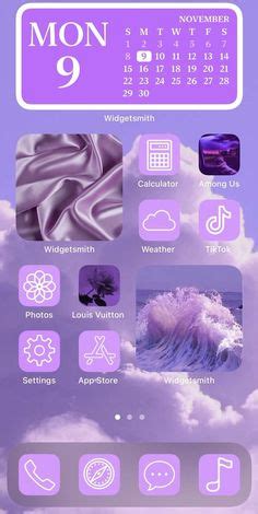 Home Screen Ideas- Purple | Purple wallpaper phone, Iphone wallpaper ...