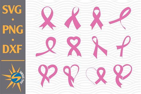 Breast Cancer Ribbon SVG, PNG, DXF Digital Files Include (692248) | Cut ...