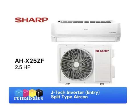 SHARP AH-X25ZF 2.5HP J-Tech (entry) Inverter Wall Split Type Aircon ...