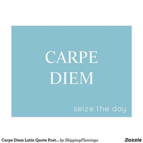 Carpe Diem Latin Quote Postcard - Turquoise | Zazzle