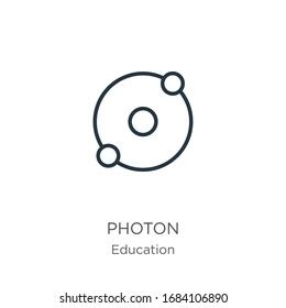 Photon Icon Thin Linear Photon Outline Stock Vector (Royalty Free ...