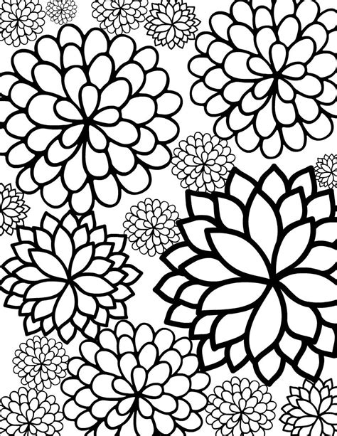 Flower Coloring Pages For Adults