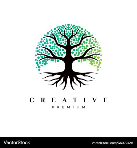 Creative tree logo design Royalty Free Vector Image