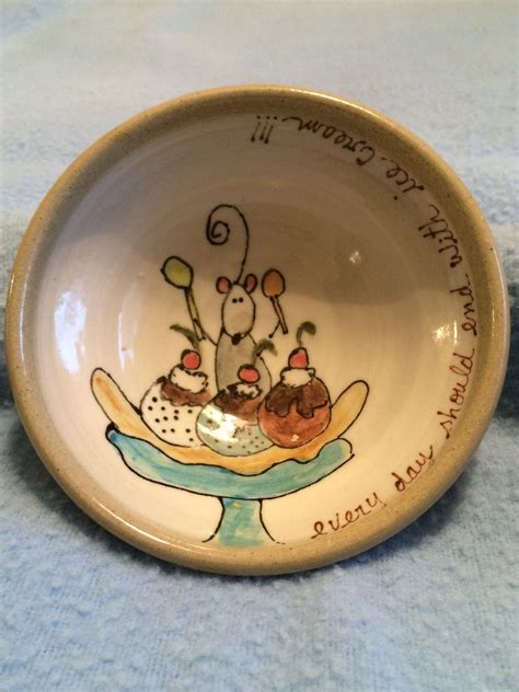 Adorable ice cream ceramic bowl! | Ceramic bowls, Ceramic pottery, Ceramics