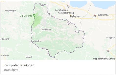 Peta Kabupaten Kuningan