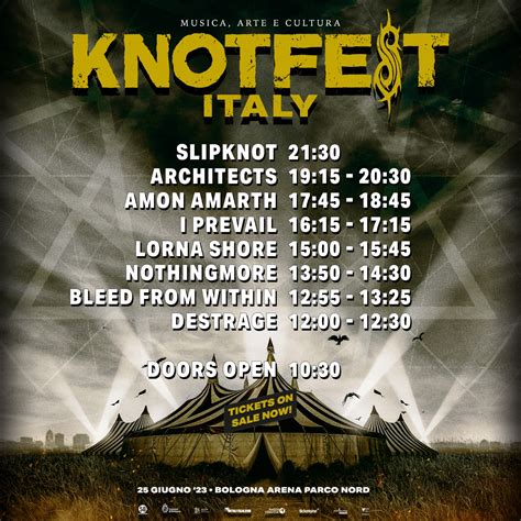 Knotfest Italy 2023 - Running Order/Timetable