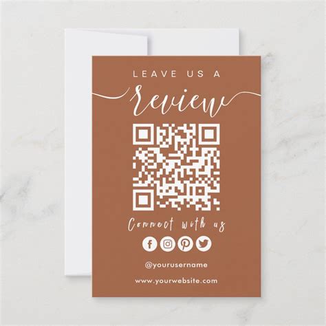 Connect With Us QR Code | Leave Us A Review Script Invitation | Zazzle | Qr code business card ...