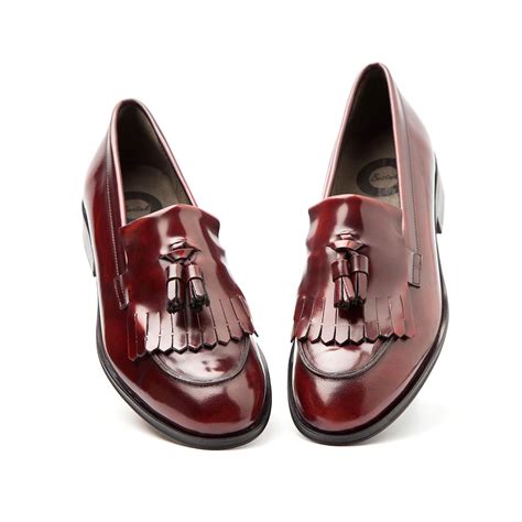 Burgundy Leather Tassel loafers for women Tammi | www.beatnikshoes.com