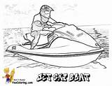 Speed Boat Jet Ski Coloring Pages sketch template