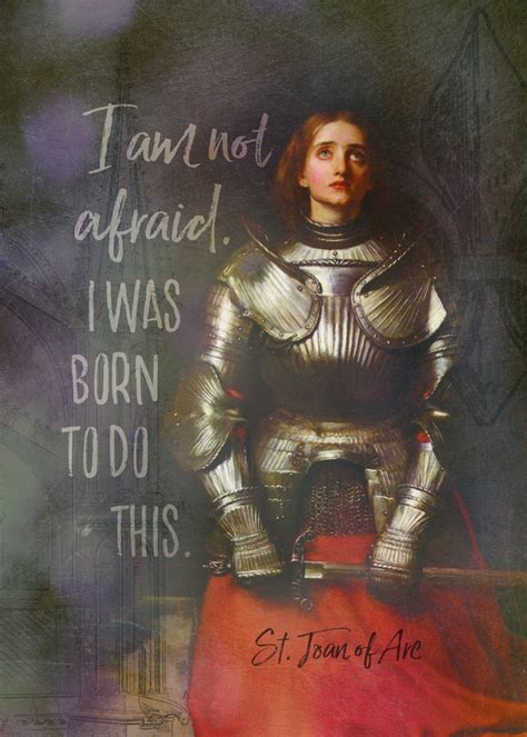 St. Joan of Arc Print I am not afraid Catholic | Etsy