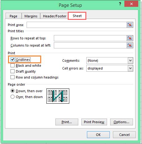 How to print blank worksheet with gridlines in Excel?