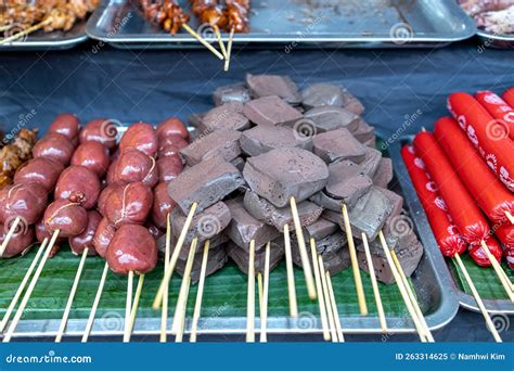 Popular Filipino Street Food Pork Blood Barbecue Betamax Stock Image - Image of food, delicious ...