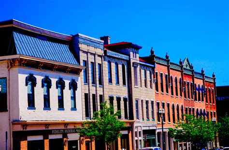 Historic buildings in downtown Delaware, Ohio Photography - Photography by John Holliger