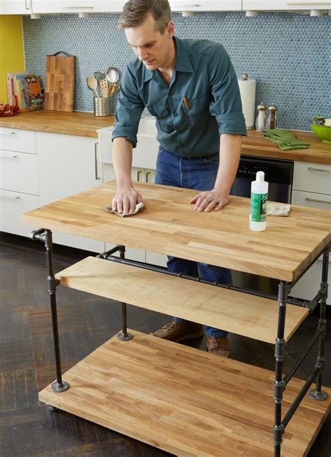 How to Build a Butcher-Block Island | Diy kitchen island, Diy kitchen ...