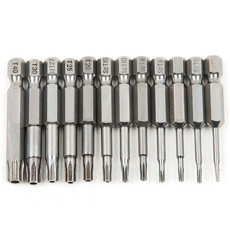 2019 Hex Torx Bit Set Drill Screwdrivers 50mm S2 Steel Screw Driver ...