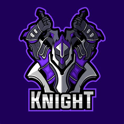 black knight mascot logo gaming 15487274 Vector Art at Vecteezy