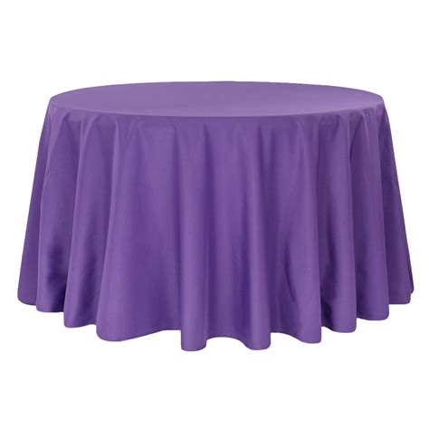 Economy Polyester Tablecloth 108" Round - Purple– CV Linens