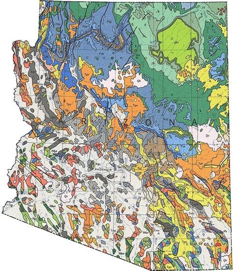 Geologic Maps of the 50 United States | Map, Geology, Arizona map