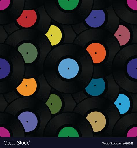 Phonograph vinyl record seamless pattern Vector Image