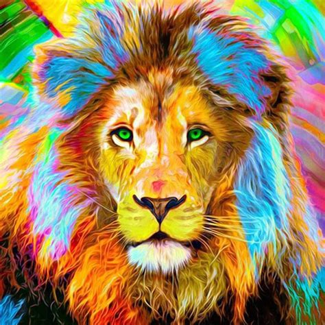 Colorful Lion 5D Diamond Painting - 5diamondpainting.com – Five Diamond Painting