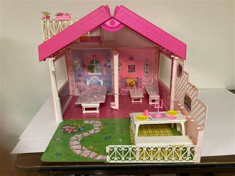 VINTAGE BARBIE FOLD N FUN HOUSE 1992 MATTEL PLAY SET with accessories ...