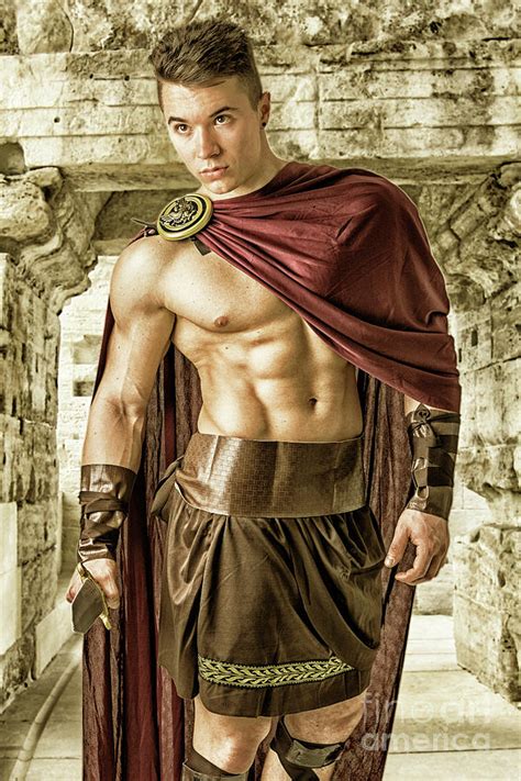 Young muscular man posing in gladiator costume #3 Photograph by Stefano C - Pixels