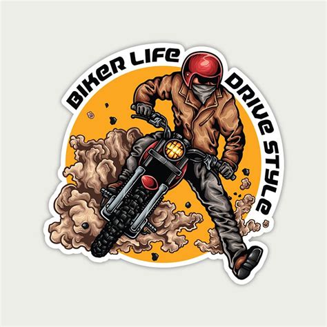 Biker Life Drive Style – Sticker for bike, helmet and laptop. Buy now. | Biker life, Bike ...