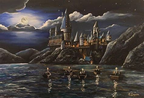 Nice Hogwarts Painting by HollySimpsonArt : harrypotter Harry Potter Castle, Arte Do Harry ...