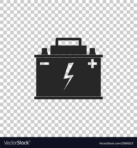 Car battery icon on transparent background Vector Image