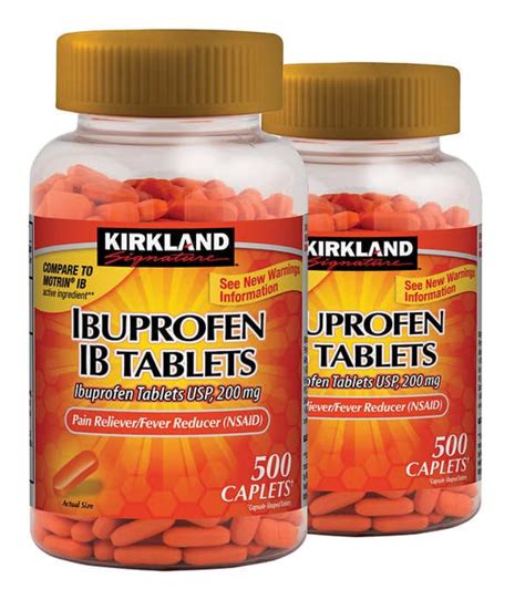 Kirkland Signature Ibuprofen IB 200 mg, 1000 Count Tablets – Vitaful