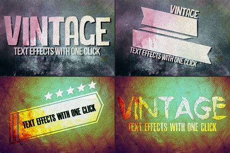 Vintage Text Effects Ver. 1 ~ Add-Ons on Creative Market